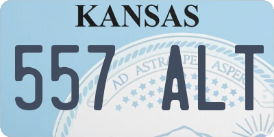 KS license plate 557ALT