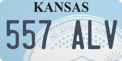 KS license plate 557ALV