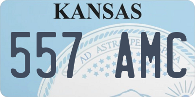 KS license plate 557AMC