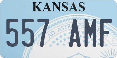 KS license plate 557AMF