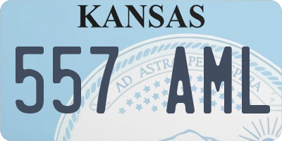 KS license plate 557AML