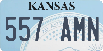 KS license plate 557AMN