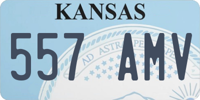 KS license plate 557AMV