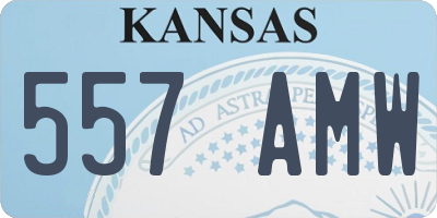 KS license plate 557AMW