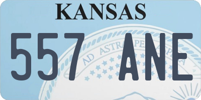 KS license plate 557ANE