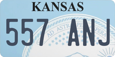 KS license plate 557ANJ