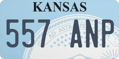 KS license plate 557ANP