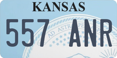 KS license plate 557ANR