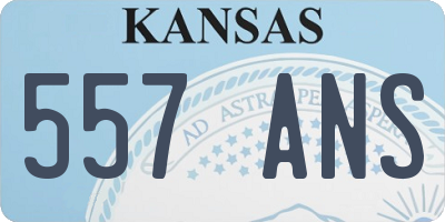 KS license plate 557ANS