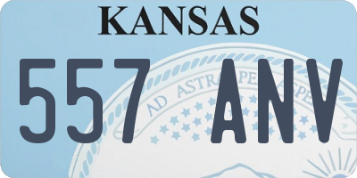 KS license plate 557ANV