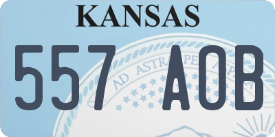 KS license plate 557AOB