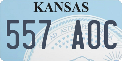 KS license plate 557AOC