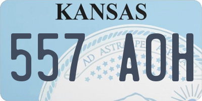 KS license plate 557AOH