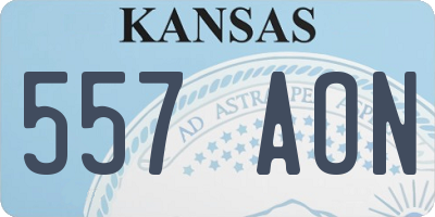 KS license plate 557AON