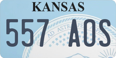 KS license plate 557AOS
