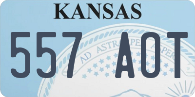 KS license plate 557AOT