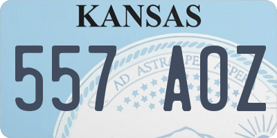 KS license plate 557AOZ