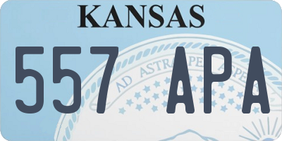KS license plate 557APA