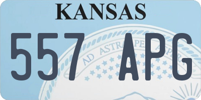 KS license plate 557APG