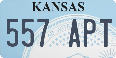 KS license plate 557APT