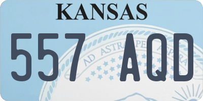 KS license plate 557AQD