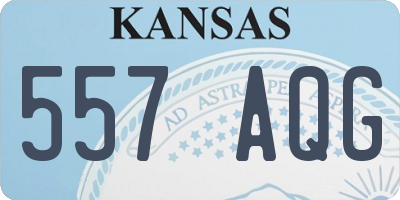 KS license plate 557AQG