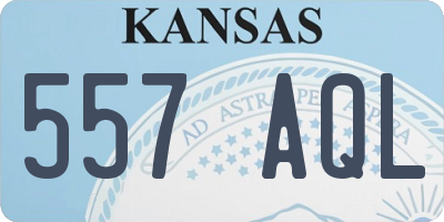 KS license plate 557AQL