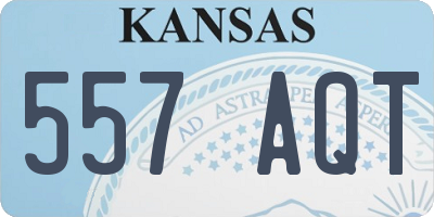 KS license plate 557AQT