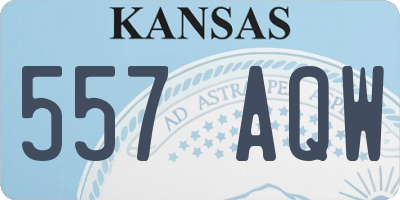 KS license plate 557AQW