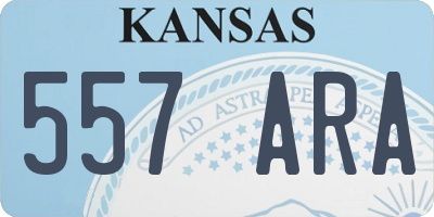 KS license plate 557ARA