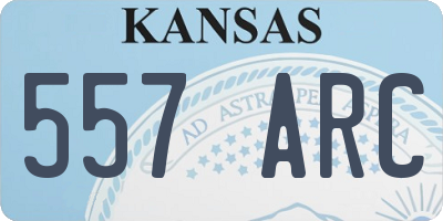 KS license plate 557ARC