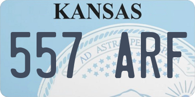KS license plate 557ARF