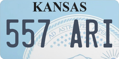 KS license plate 557ARI