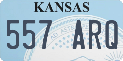 KS license plate 557ARQ