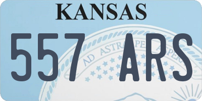 KS license plate 557ARS