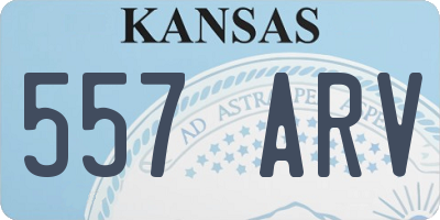 KS license plate 557ARV