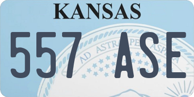 KS license plate 557ASE