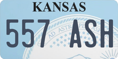 KS license plate 557ASH