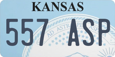 KS license plate 557ASP