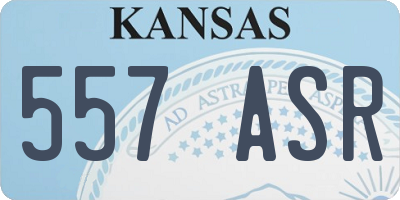 KS license plate 557ASR