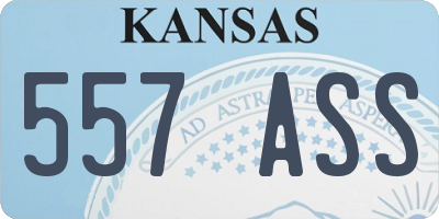 KS license plate 557ASS