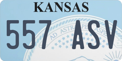 KS license plate 557ASV