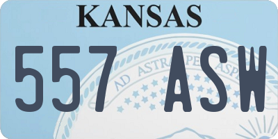 KS license plate 557ASW