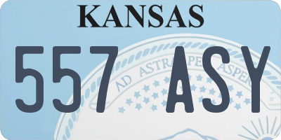 KS license plate 557ASY