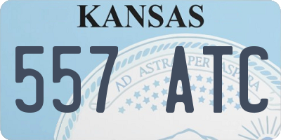 KS license plate 557ATC