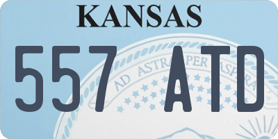 KS license plate 557ATD