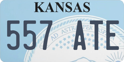 KS license plate 557ATE