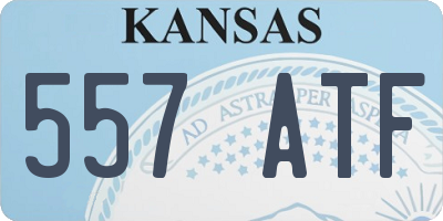 KS license plate 557ATF
