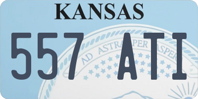 KS license plate 557ATI