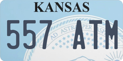 KS license plate 557ATM